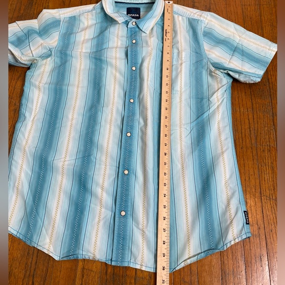 PrAna Hiking Fishing Outdoors Button Down Shirt Men's Size L Organic Cotton EUC - Picture 13 of 13